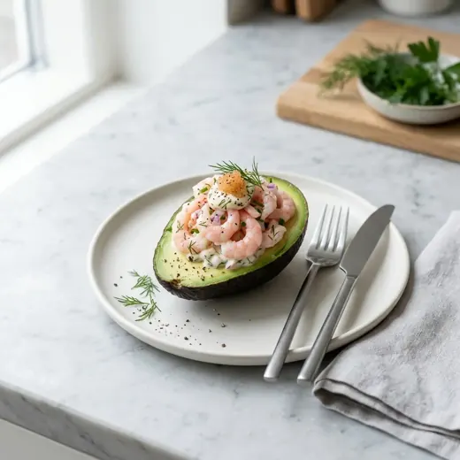Avocado z krewetkami