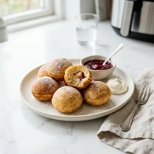 Duńskie æbleskiver z frytkownicy beztłuszczowej