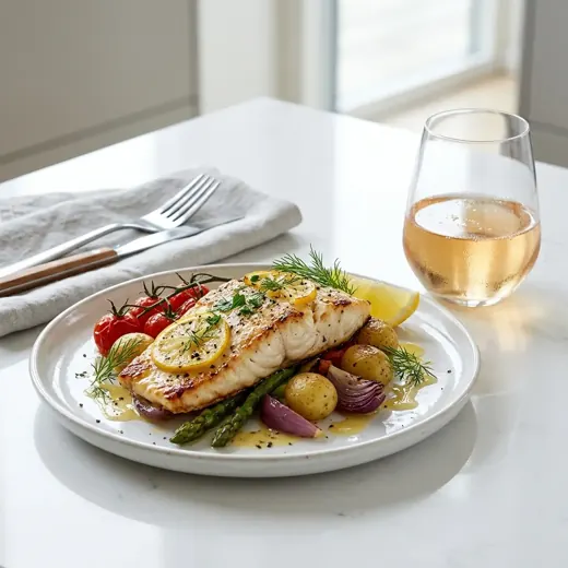 Halibut z piekarnika
