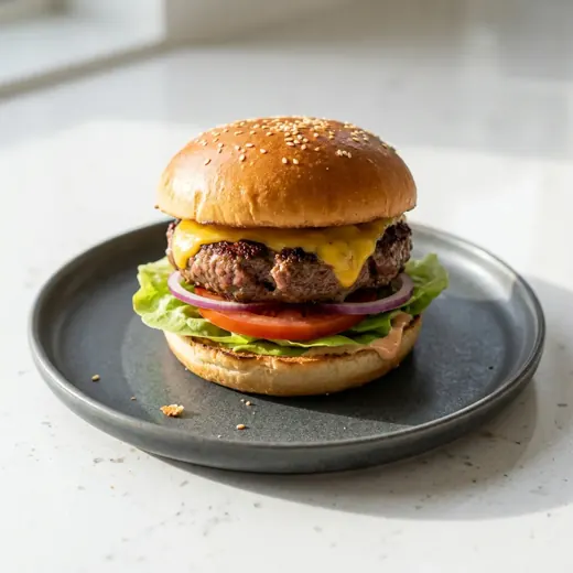 Hamburger z frytkownicy beztłuszczowej
