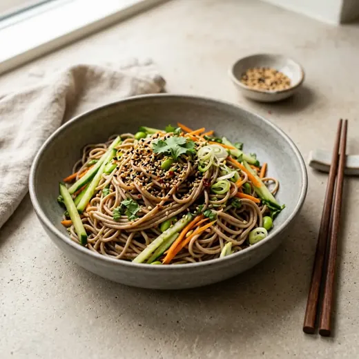 Makaron soba z sezamem