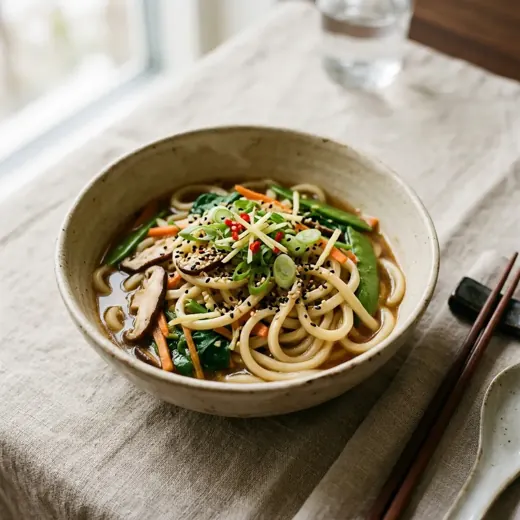 Makaron udon z imbirem