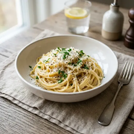 Makaron z parmezanem