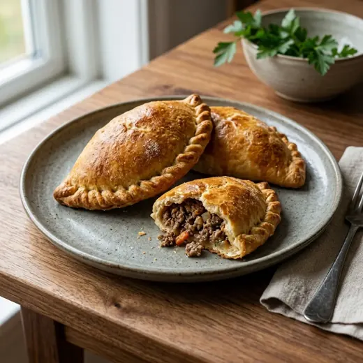 Pierogi pieczone z wołowiną