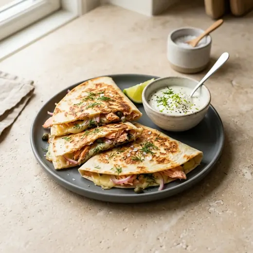 Quesadilla z łososiem