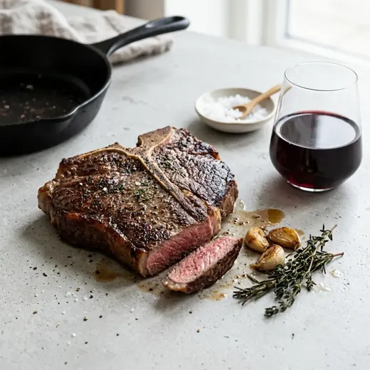 Stek T-bone z patelni