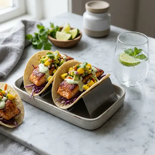 Tacos rybne z łososiem