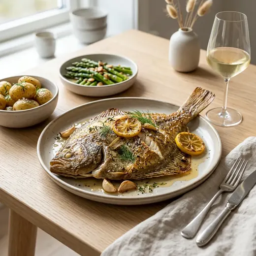 Turbot z piekarnika