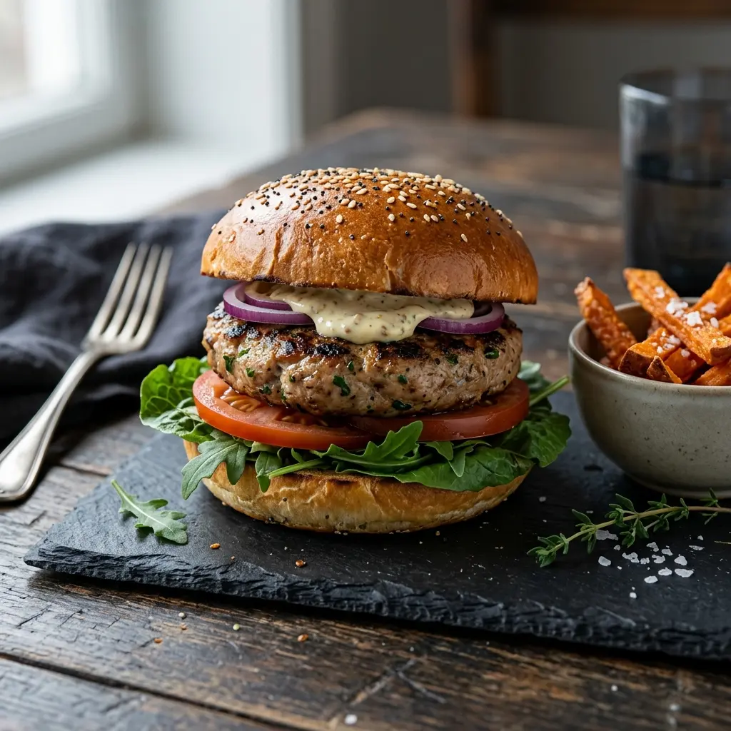 Burger z indykiem