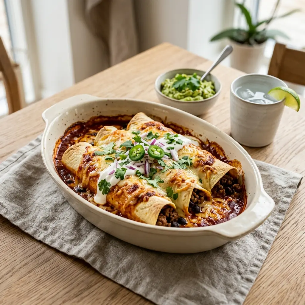 Enchiladas z wołowiną