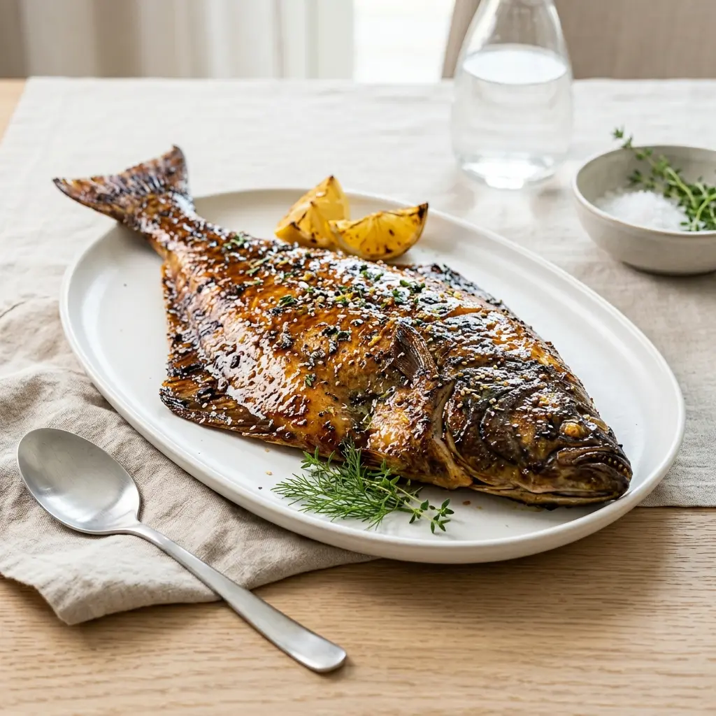 Glazurowany halibut
