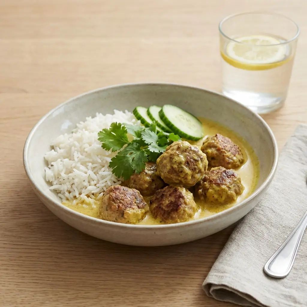 Klopsiki w sosie curry