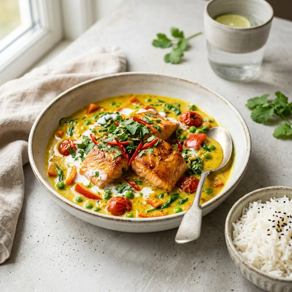 Łosoś w curry