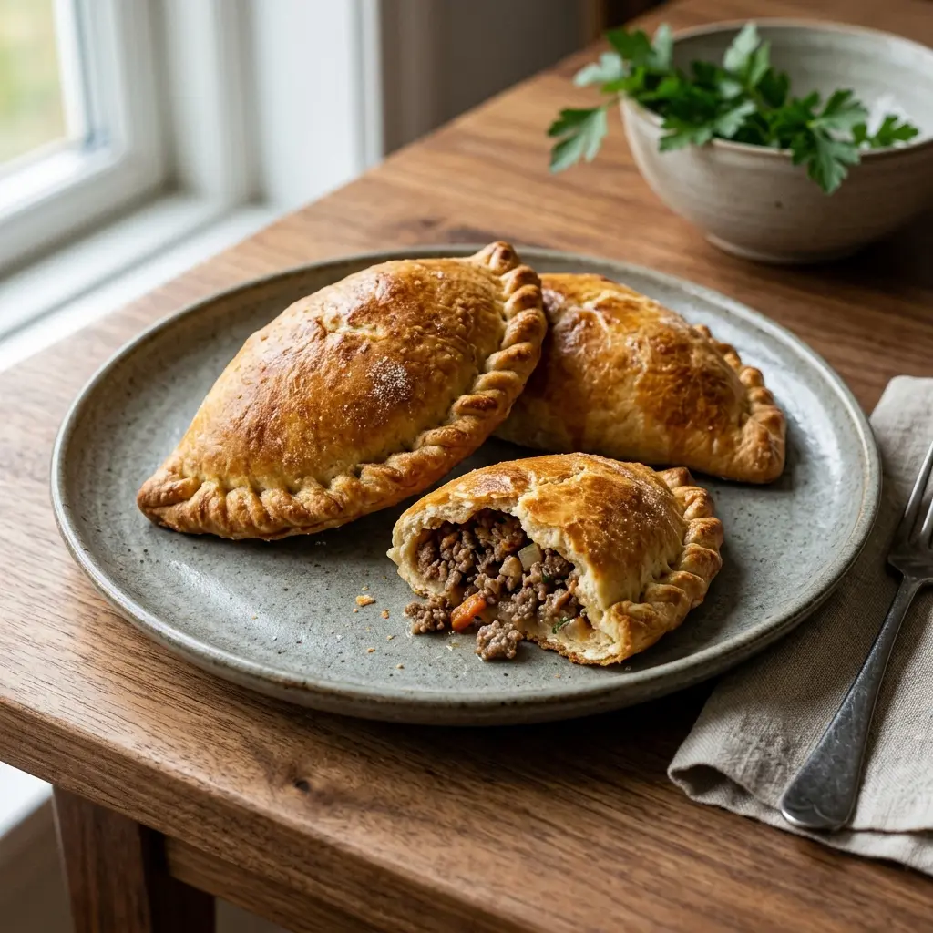 Pierogi pieczone z wołowiną