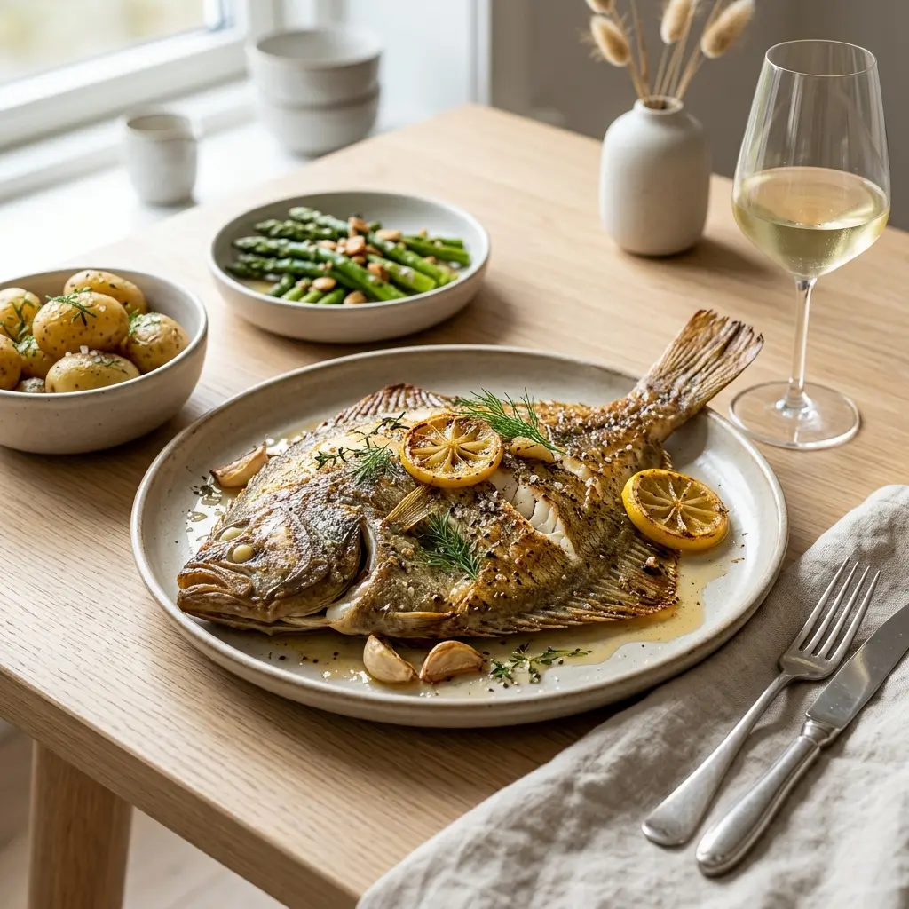 Turbot z piekarnika