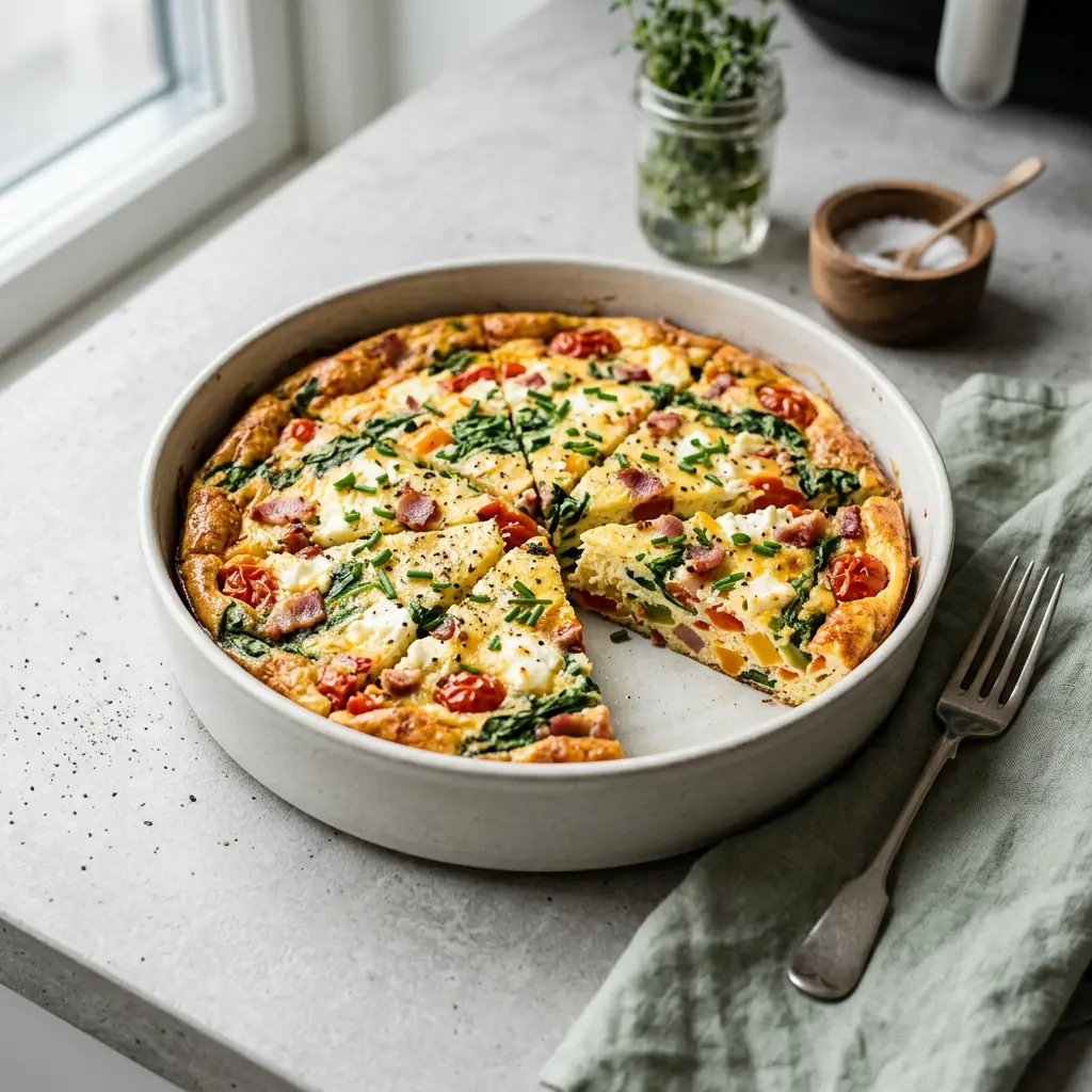 Frittata z frytkownicy beztłuszczowej