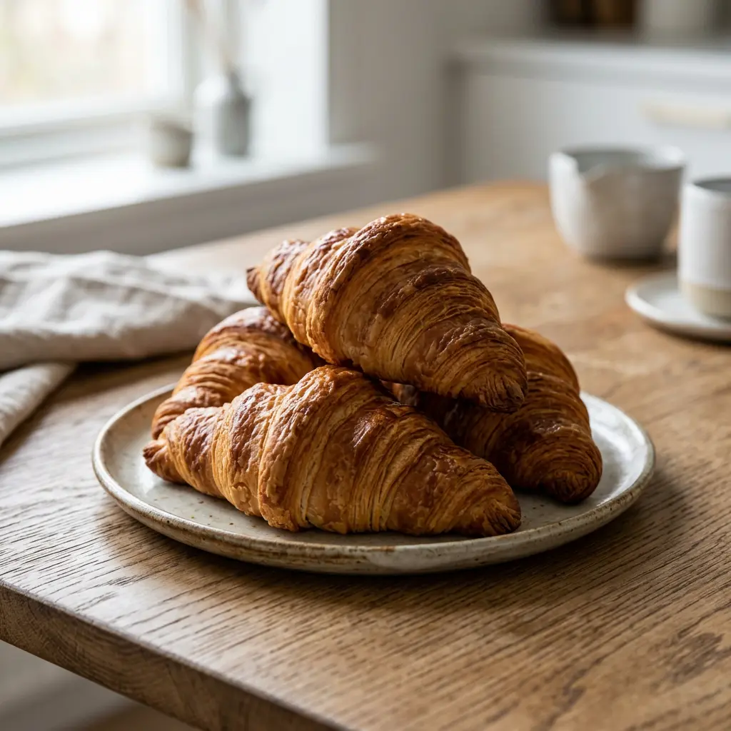 Mrożone croissanty z frytkownicy beztłuszczowej