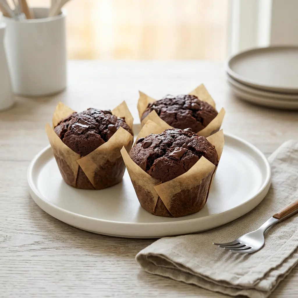 Muffiny czekoladowe z frytkownicy beztłuszczowej
