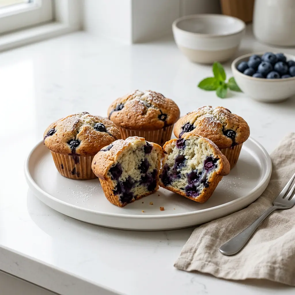 Muffiny jagodowe z frytkownicy beztłuszczowej